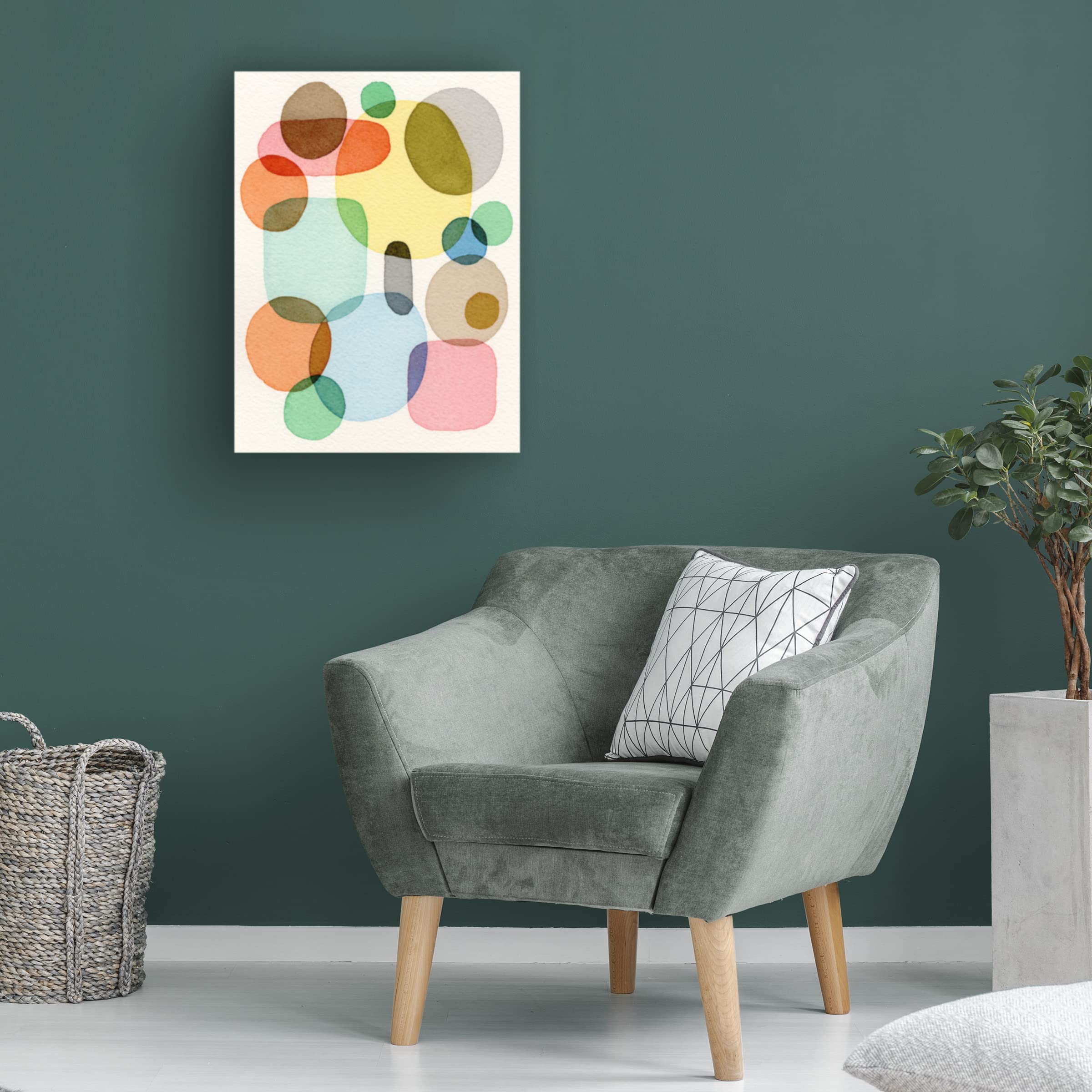Trademark Fine Art 'Inked Orbs VI' Abstract Canvas Wall Art by Nikki Galapon - Modern Home Decor for Living Room, Bedroom & Office