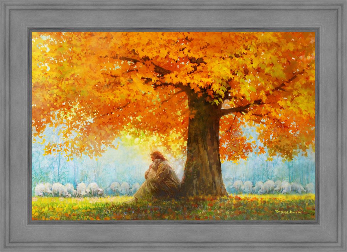 In His Arms by Yongsung Kim - Romantic Wall Art, Canvas Painting for Home Decor, Perfect for Bedroom, Living Room & Office