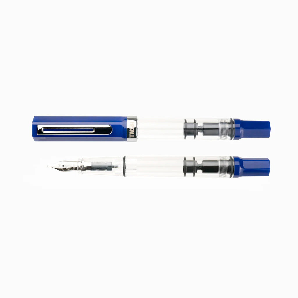 TWSBI Eco Fountain Pen - Dark Sapphire Blue Ink, Medium Nib, Transparent Barrel | Perfect for Writing, Journaling, Calligraphy & Gift Giving