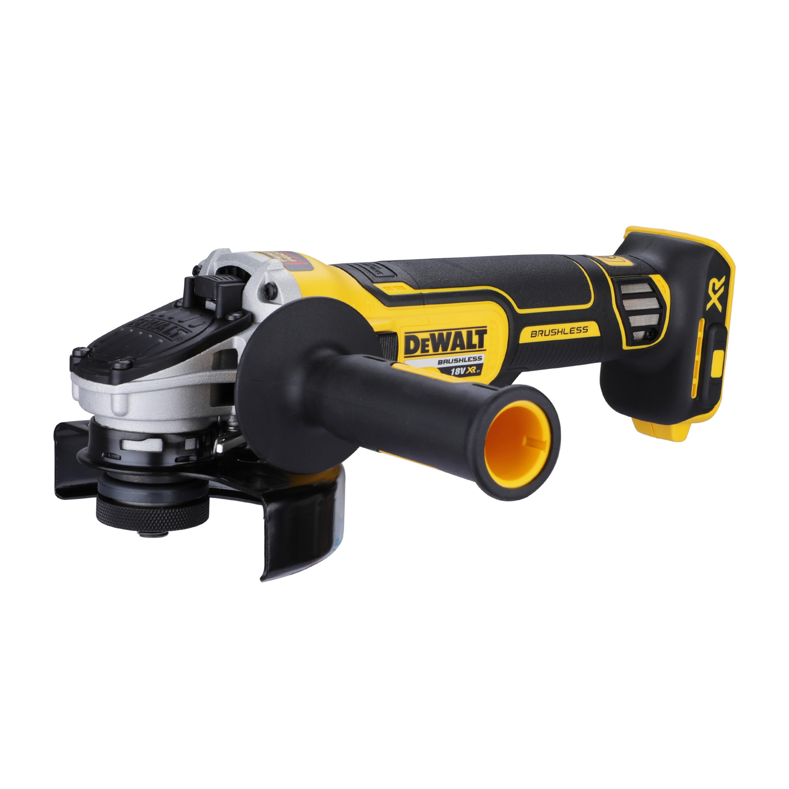 DEWALT DCG405N-XJ 18V Cordless Brushless Angle Grinder (Body Only) - 125mm Cutting & Grinding Disc - Perfect for Metalworking, Woodworking & DIY Projects