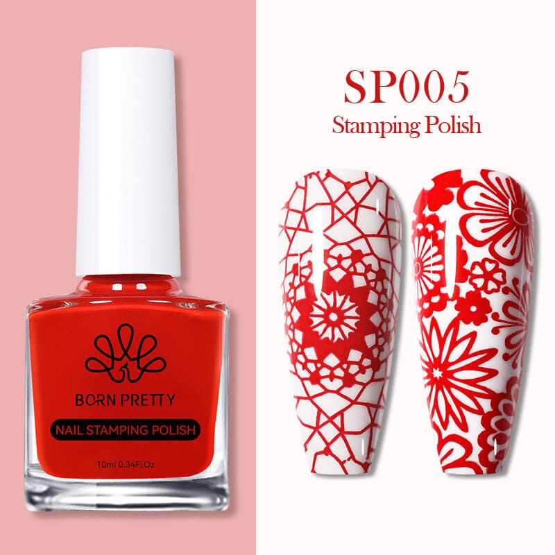 Vibrant Classic Colors Nail Stamping Polish - 10ml Long-Lasting Nail Art Lacquer for DIY Manicures & Professional Salon Use - Perfect for Parties, Weddings, and Special Occasions
