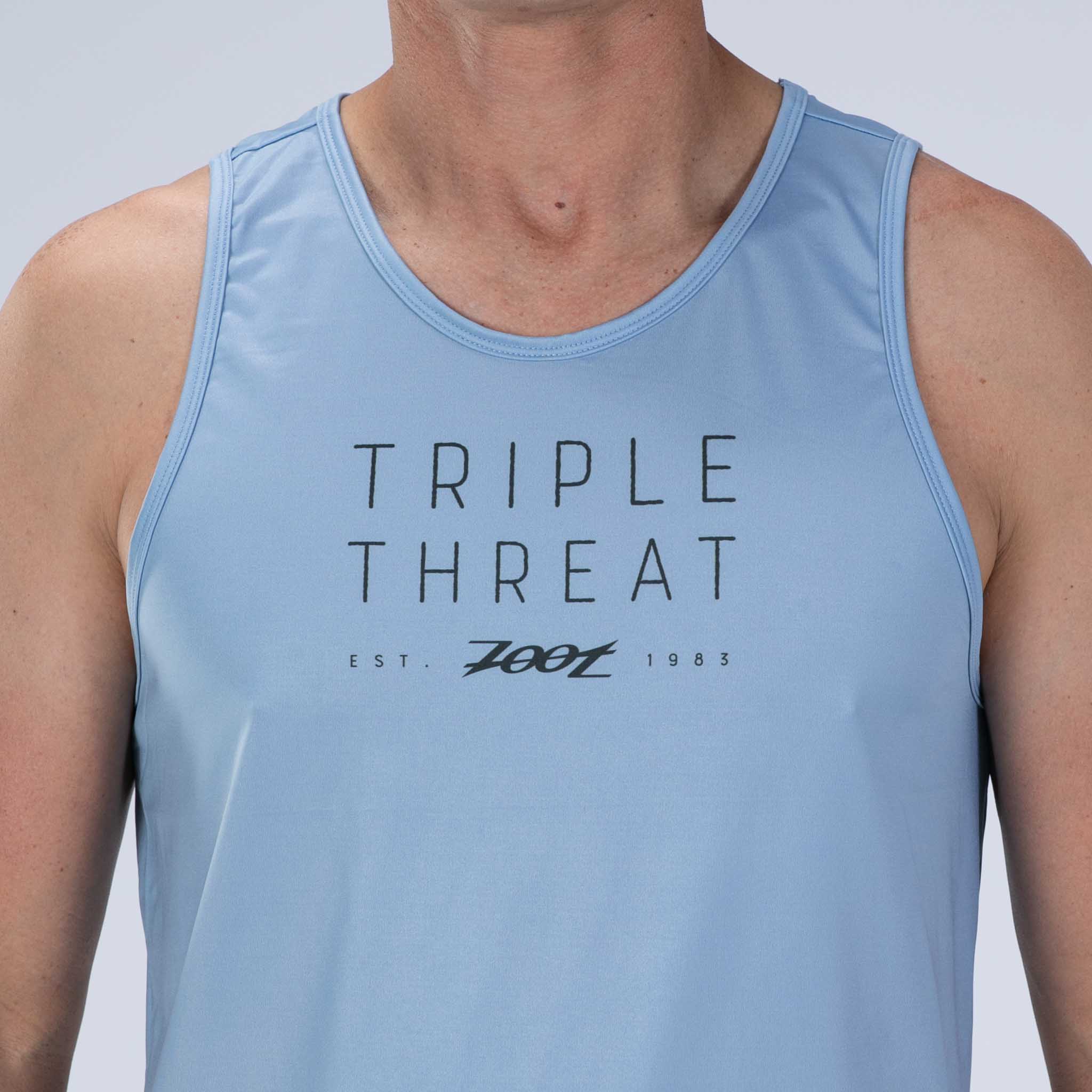 Men's Limited Edition Running Singlet - Triple Threat Performance Shirt for Sprinting, Training & Workouts