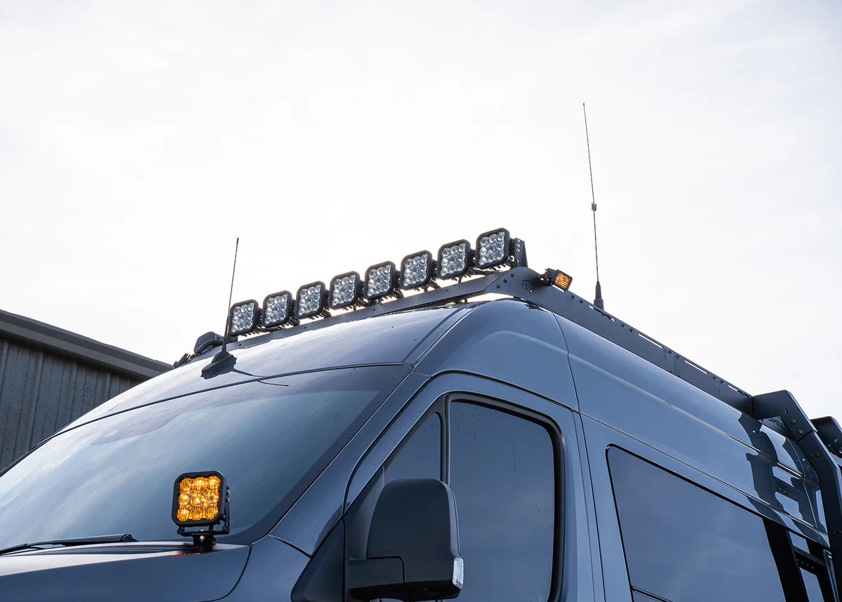 ROAMBUILT Flatpack Roof Rack for 2007-2023 Mercedes Sprinter Van | Heavy Duty Cargo Carrier | Perfect for Camping, Road Trips & Outdoor Adventures