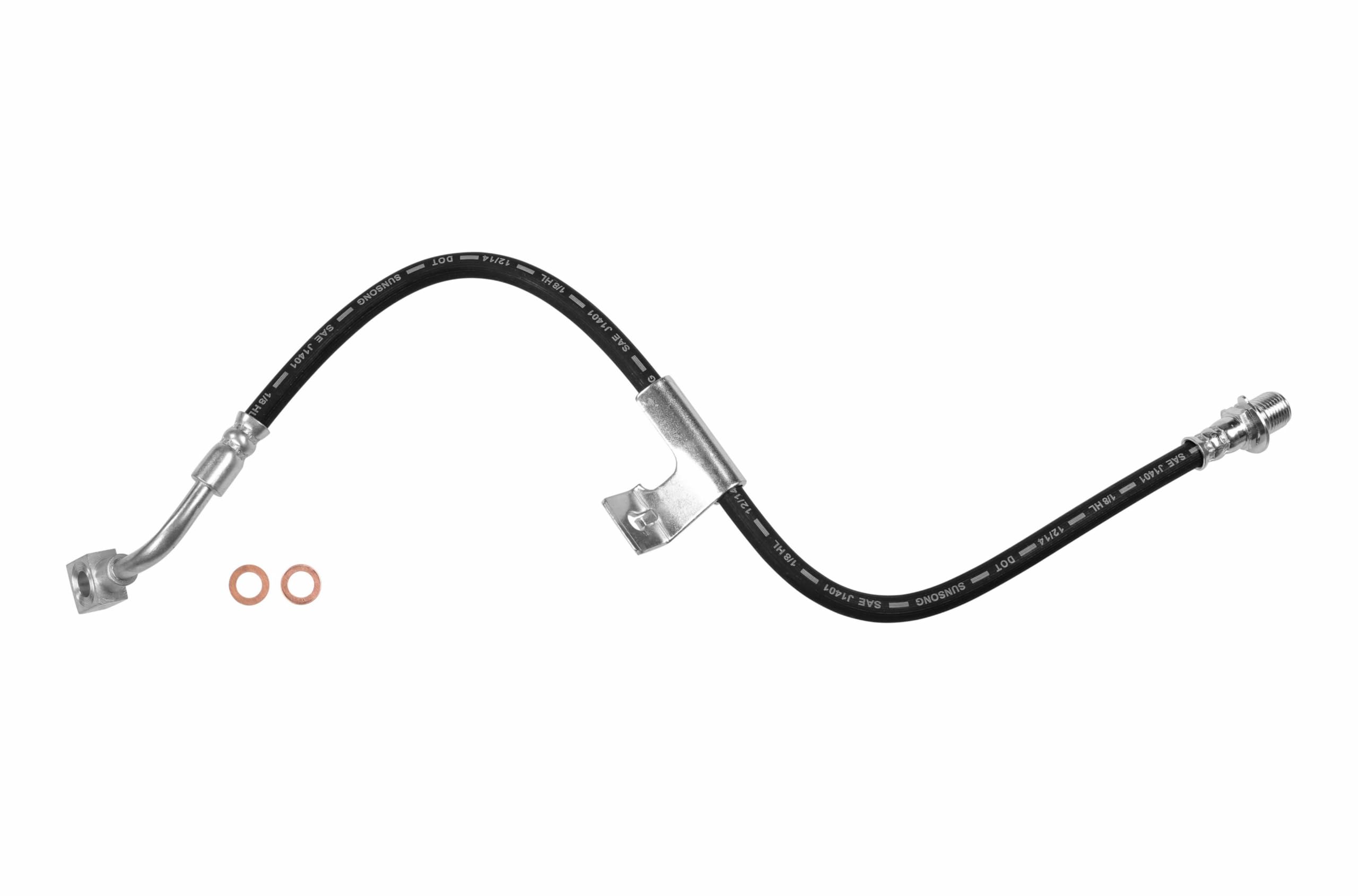 Sunsong 2201153 Brake Hydraulic Hose - High Performance Replacement Hose for Cars & Trucks - Durable Brake Line for Safe Driving in All Weather Conditions