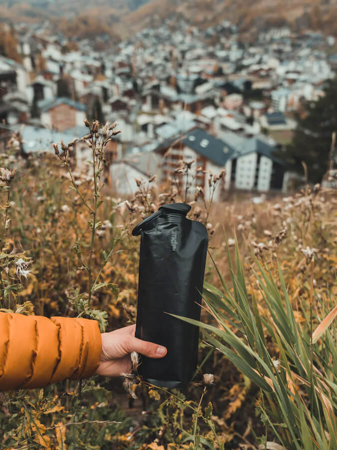 Vapur 0.7L Wide Mouth Collapsible Water Bottle - BPA Free, Leak Proof & Reusable for Hiking, Camping, Travel & Outdoor Activities