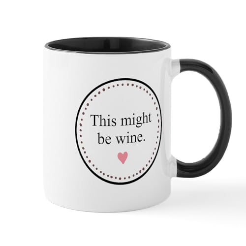 White/Black Inside - This Might Be Wine Mugs