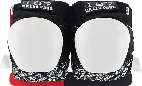 187 Pro Knee Pads - Heavy Duty Work Knee Protection for Construction, Flooring & Gardening - Black/White Text with White Cap - Ideal for Contractors, Carpenters & DIY Enthusiasts
