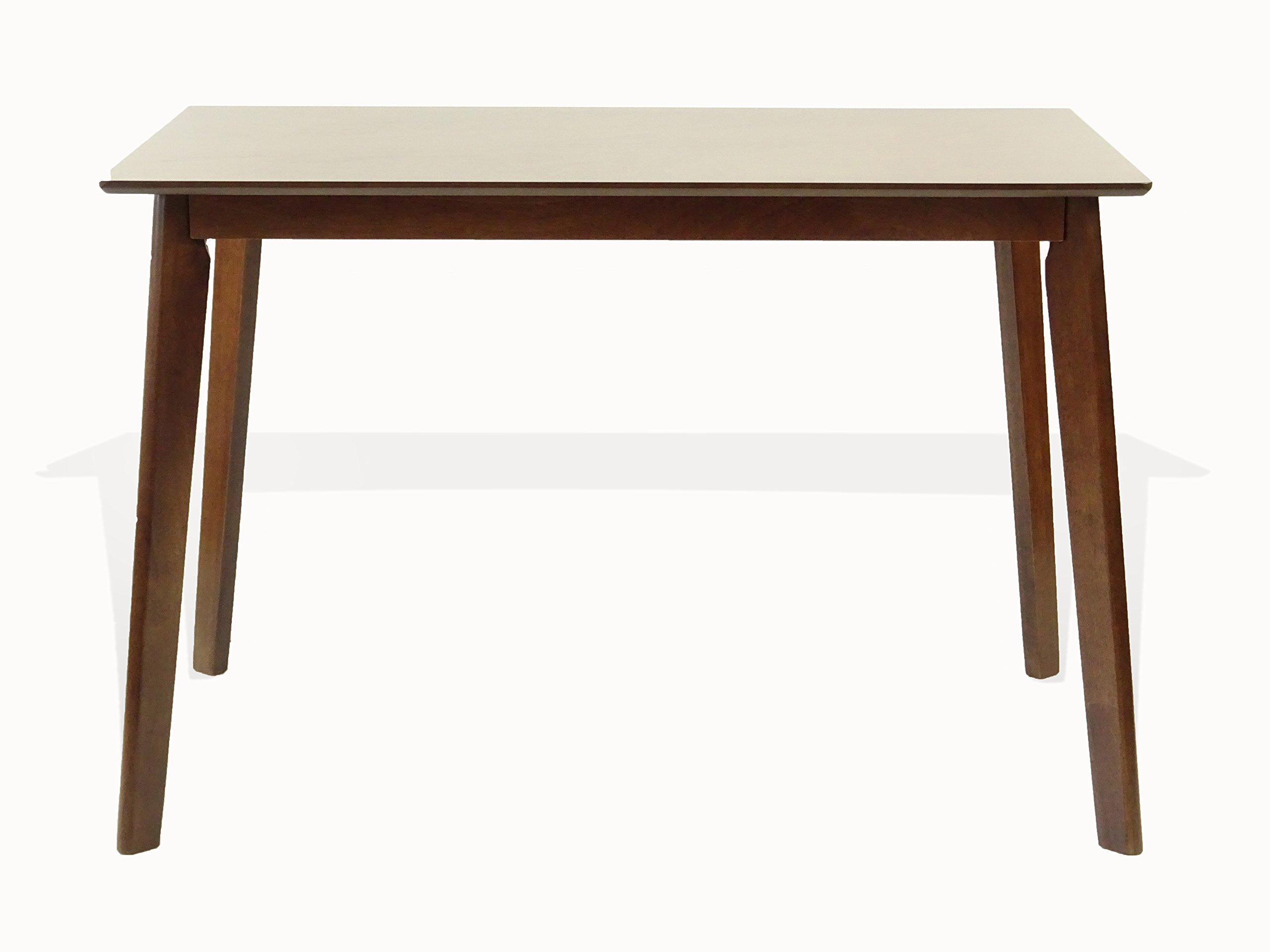 Modern 5-Piece Dining Set - Rectangular Solid Wood Table & 4 Yumiko Padded Seat Chairs in Medium Brown | Perfect for Small Kitchens, Breakfast Nooks & Cozy Family Meals