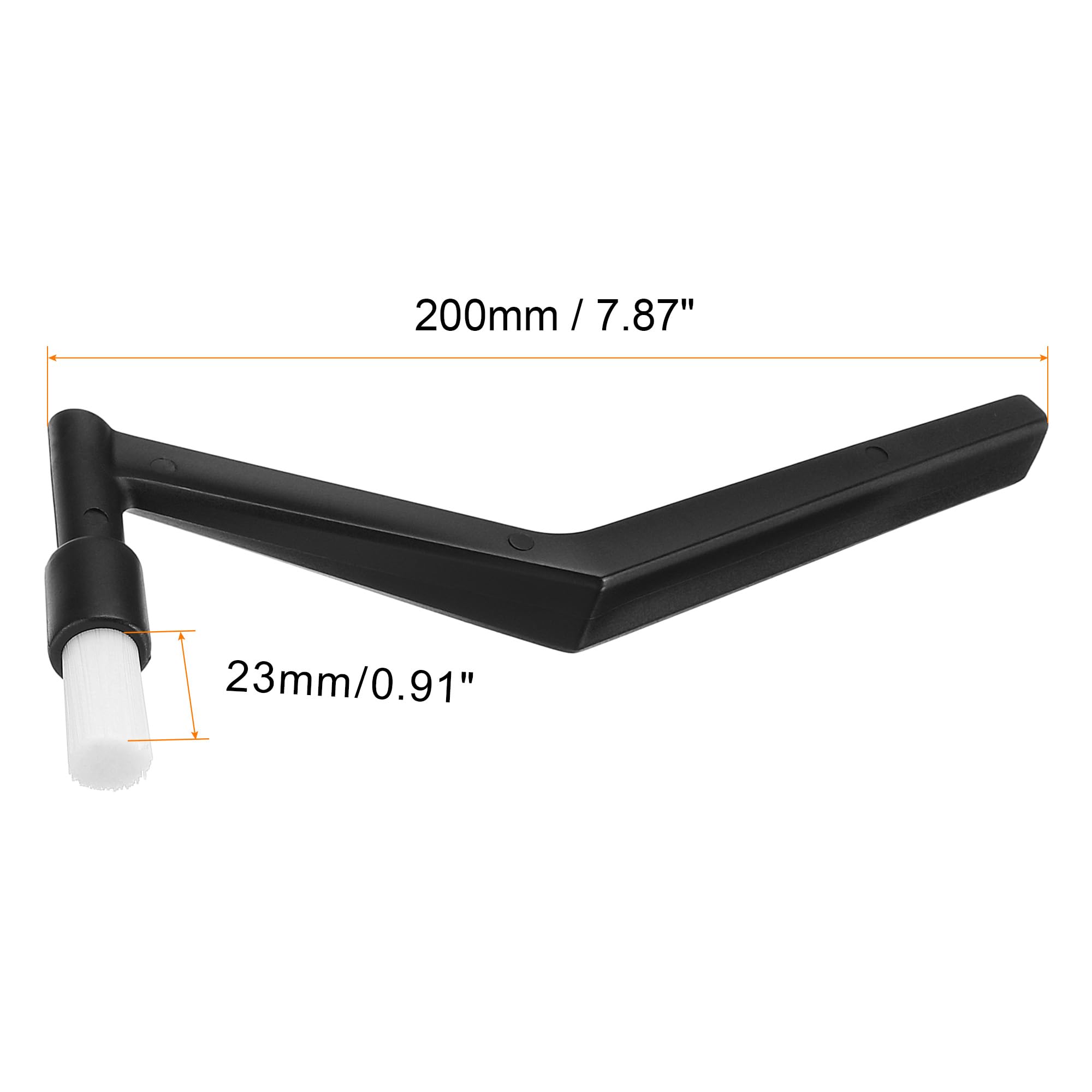 PATIKIL 2-in-1 Coffee Espresso Cleaning Brush with Elbow Design & Black Spoon - Perfect for Grinder, Portafilter & Machine Maintenance (White)