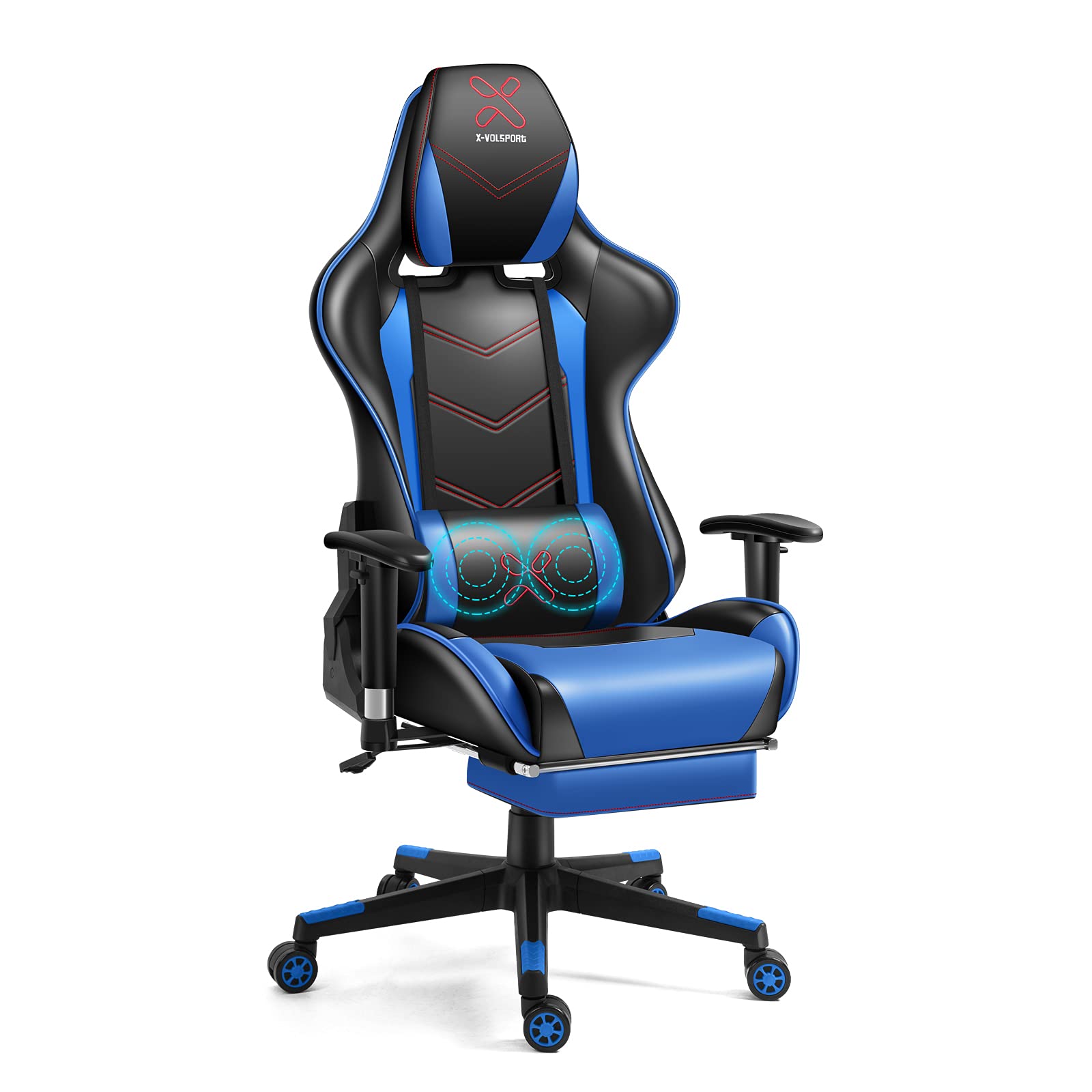 Ergonomic Gaming Chair for Adults - Reclining Computer Office Chair with Footrest - Comfortable Video Game Chair for Home & Office Use
