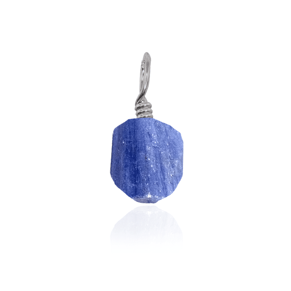 Natural Tiny Raw Kyanite Crystal Pendant Necklace - Healing Stone Jewelry for Meditation, Energy Cleansing & Spiritual Protection