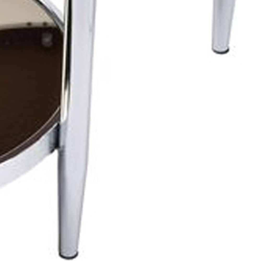 Benjara Modern Twin Top Coffee Table with Tubular Rounded Legs in Silver Finish - Perfect for Living Room, Lounge & Office Decor