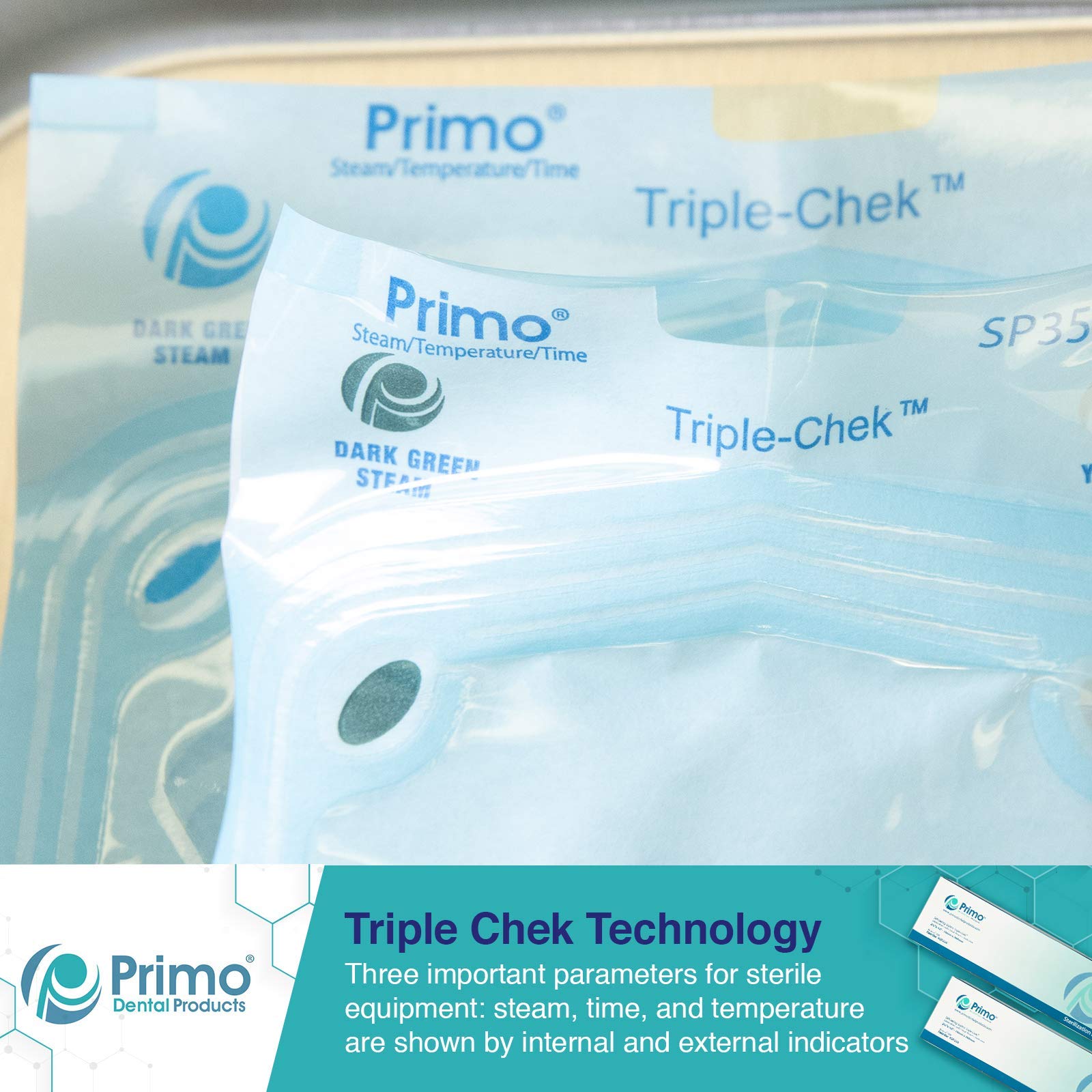 SP300 Self Seal Sterilization Pouches - Autoclave Sterilizer Bags for Dental Tools, Nail Technicians & Tattoo Artists (3.5