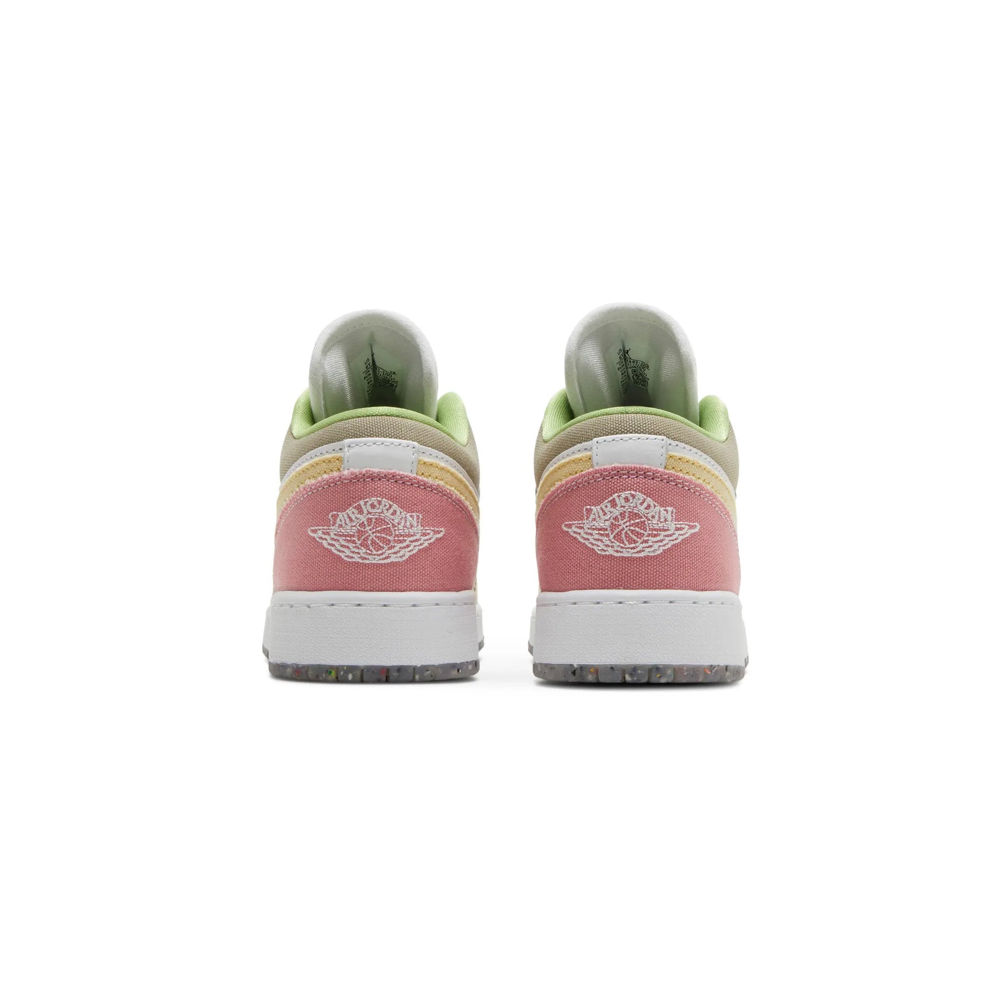 Air Jordan 1 Low 'Pastel Grind Vivid Green' GS Sneakers for Women & Girls (2021) - Perfect for Casual Wear, Street Style & Sneaker Collection