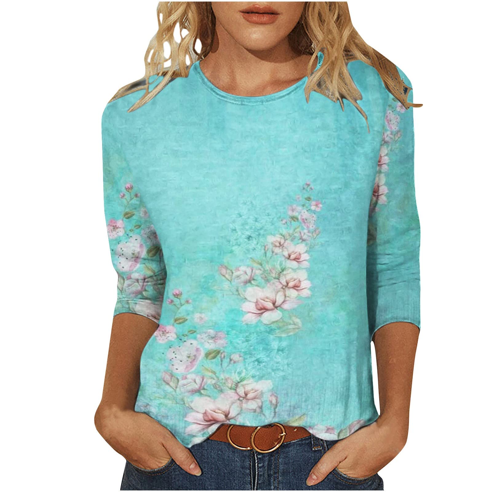 BYOIMUD Women's Sleeveless Tops & Short Sleeve Tunic Blouses - Casual Cold Shoulder Loose Fit Summer T-Shirts for Beach, Vacation, and Everyday Wear