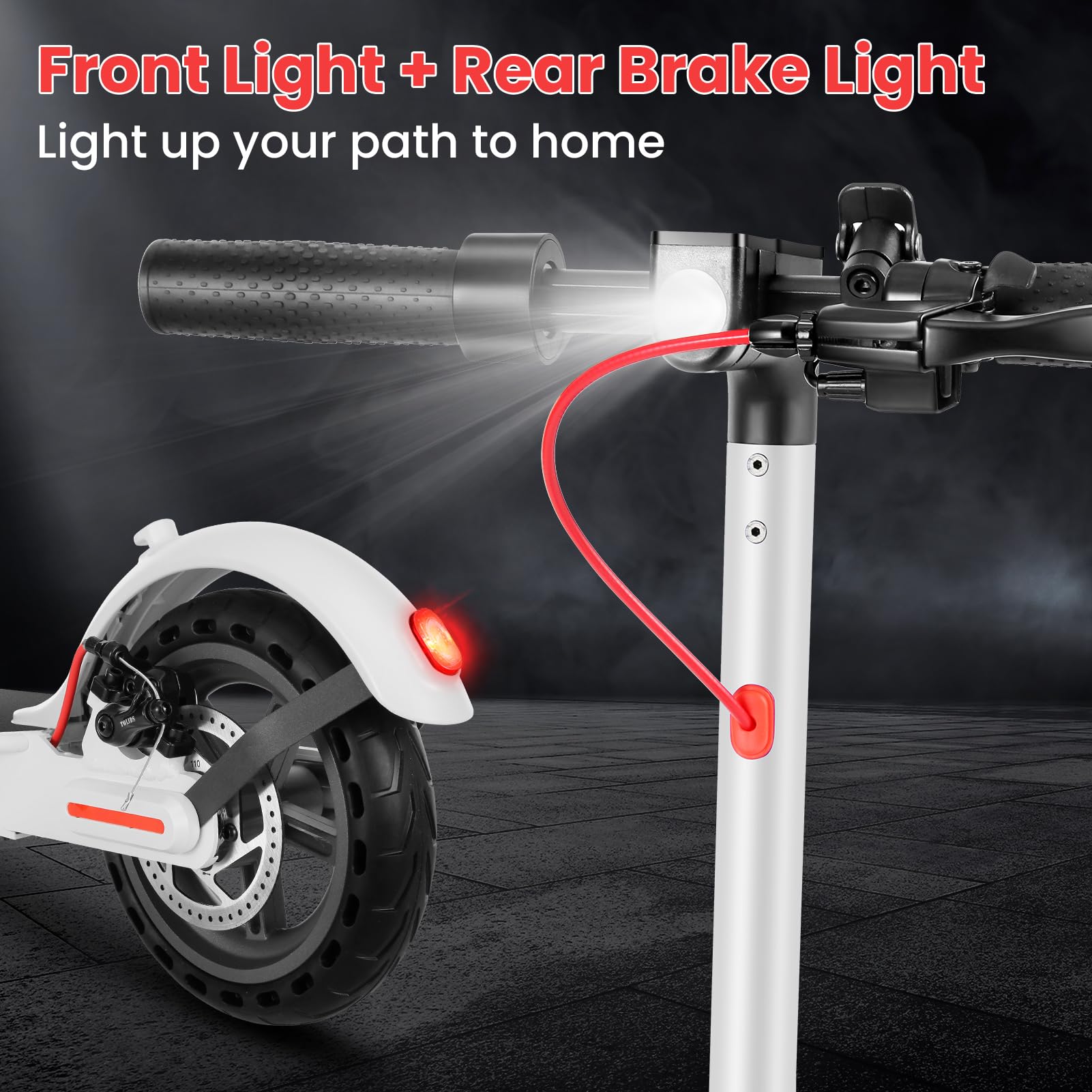 Caroma Electric Scooter for Adults - 630W Peak Motor, 16 MPH Max Speed, 18 Mile Range, 8.5
