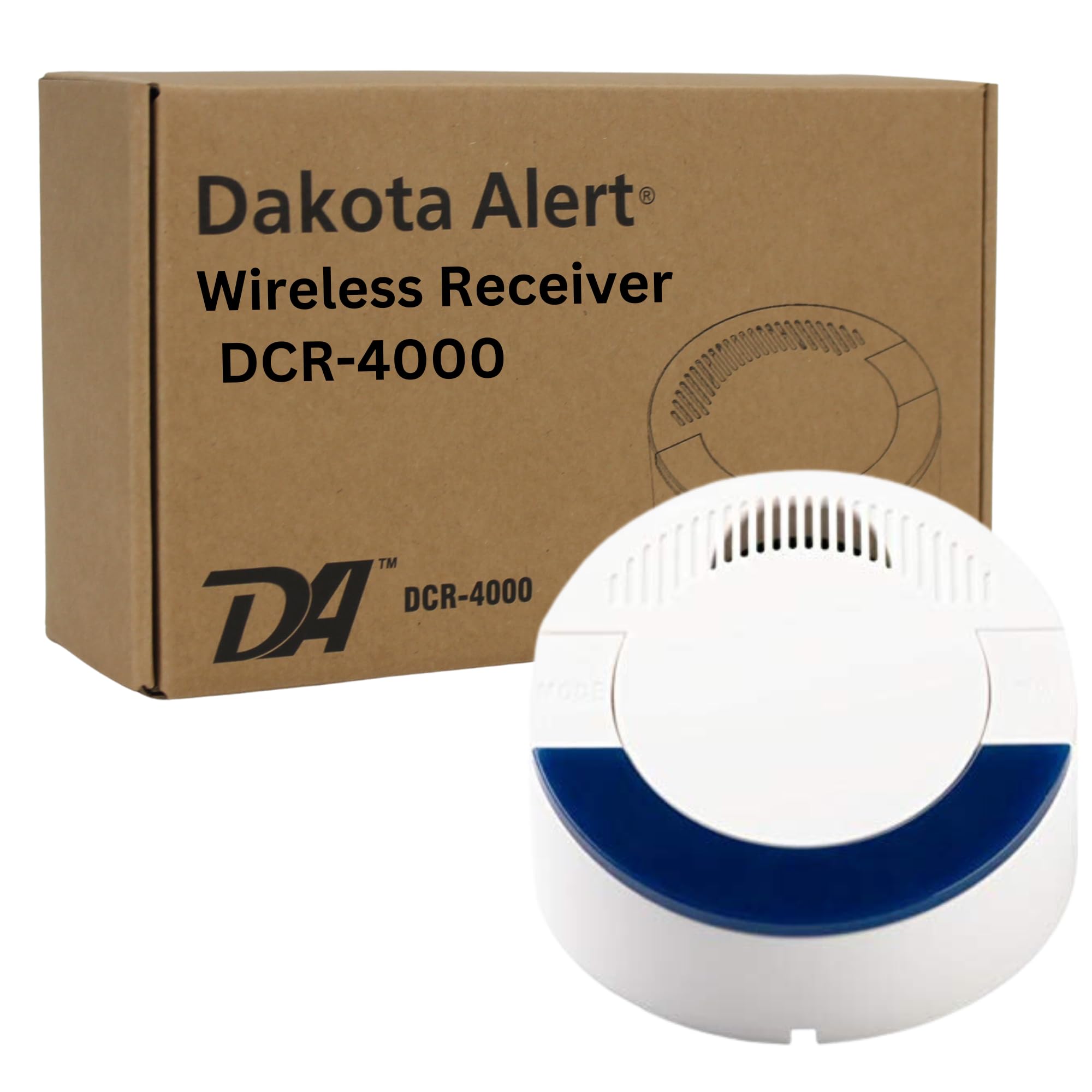 Dakota Alert 4000 Wireless Receiver & Chime Kit - Long Range Security Alarm System for Home, Garage, and Business Protection