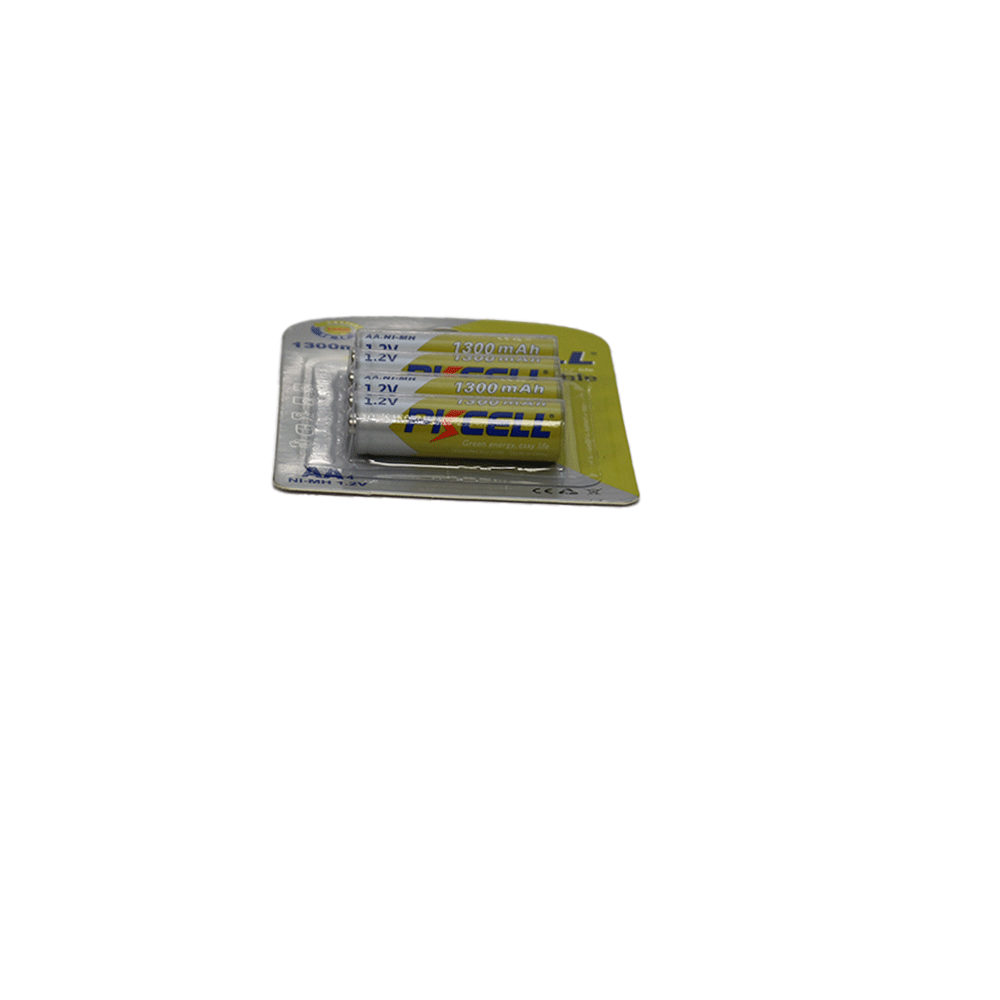 NiMH AA 1300mAh Rechargeable Batteries 4-Pack - 1.2V High Capacity for Digital Cameras, Flashlights & Toys | Long Lasting Power Solution