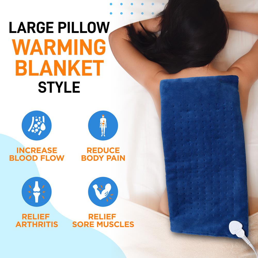Electric Heating Pad for Back Pain Relief - Soothing Heat Therapy for Muscle Relaxation, Cramps & Joint Pain - Perfect for Home, Office & Travel Use