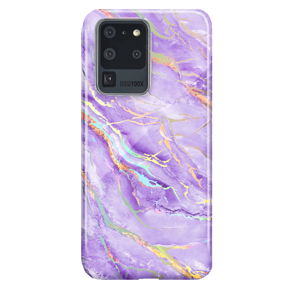 Holographic Moonstone Phone Case for Samsung Galaxy - Trendy Purple Glitter Protective Cover for Everyday Use & Special Occasions