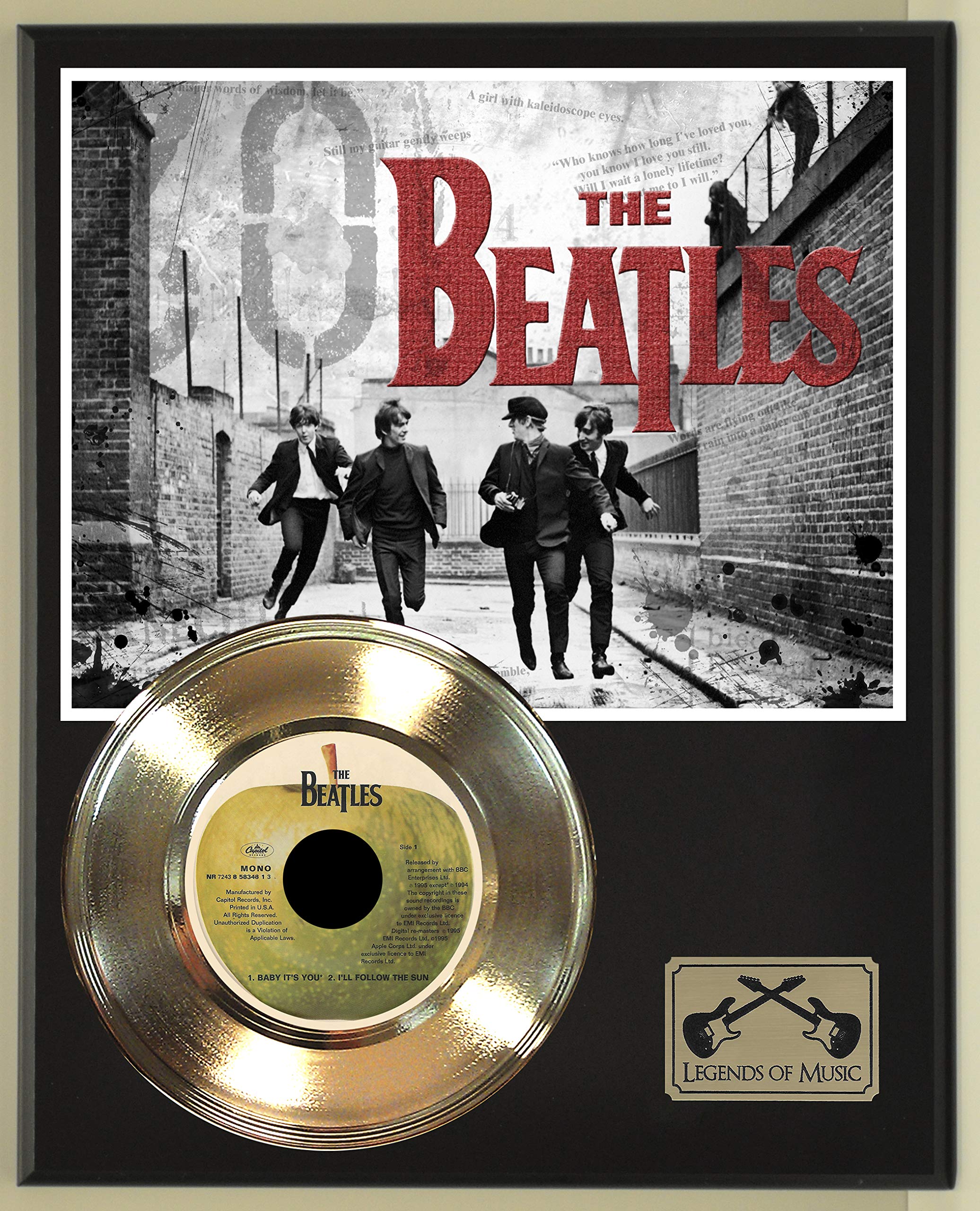 The Beatles 'Baby It's You' Vintage Record Display Wood Plaque - Perfect for Music Lovers, Home Decor & Gift Ideas