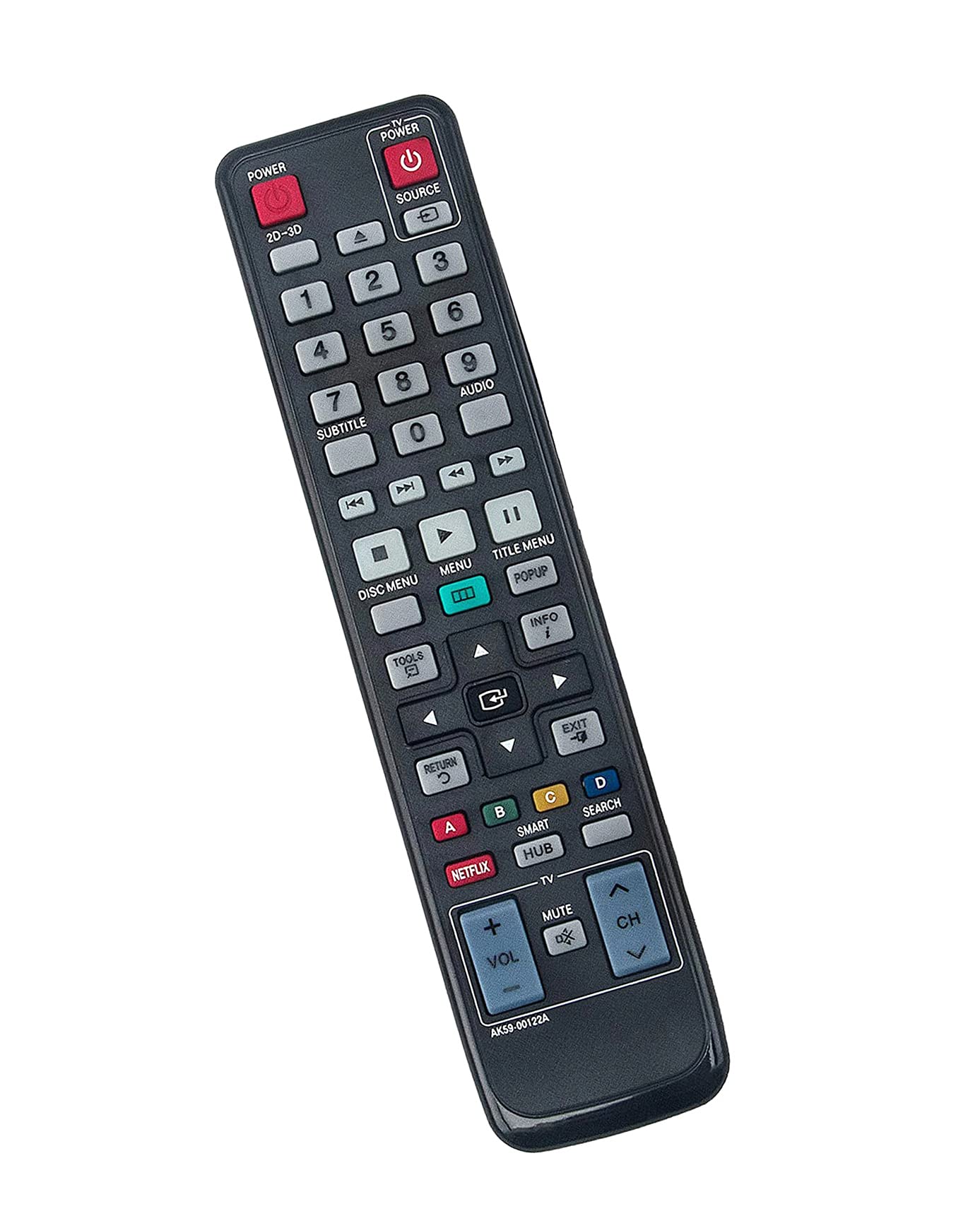 ALLIMITY AK59-00122A Replacement Remote Control Compatible with Samsung Smart Blu-ray Recorder BDD6700ZA BDD5500ZA BD-D5500/ZA BD-D5700/ZA BD-D6700 BD-D5500 BD-D5700 BD-D7000 BD-D7500 BDD7000ZA BDD7500ZA - Perfect for Home Theater & Entertainment System