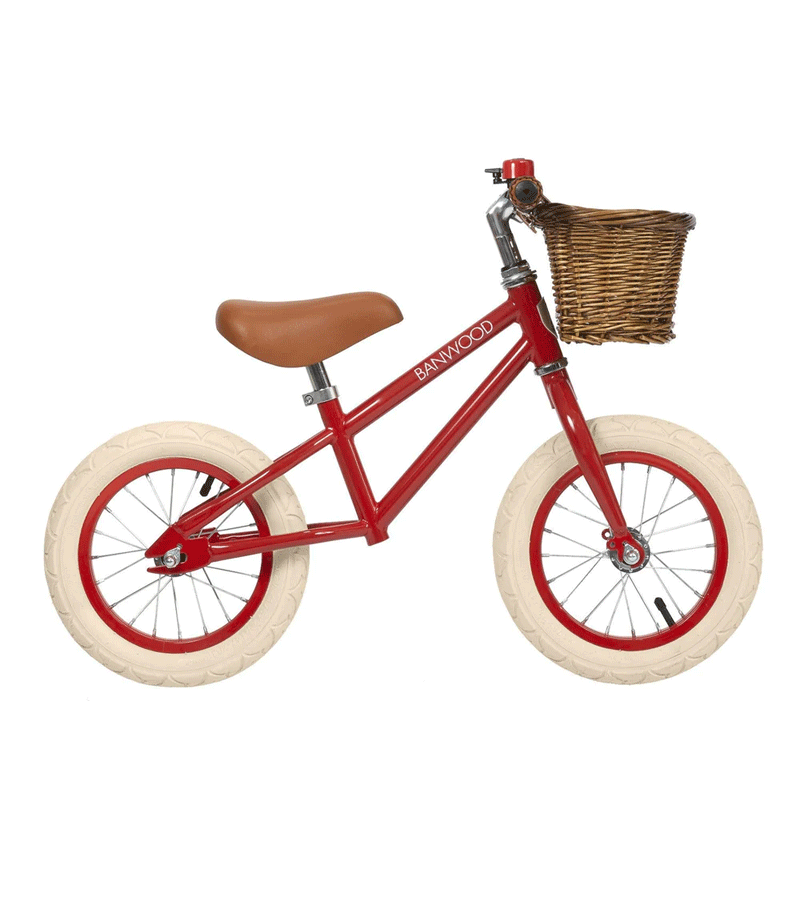 BANWOOD Red First Go Balance Bike for Kids - Toddler Training Bike with No Pedals - Perfect for Learning to Ride, Outdoor Play & Backyard Fun