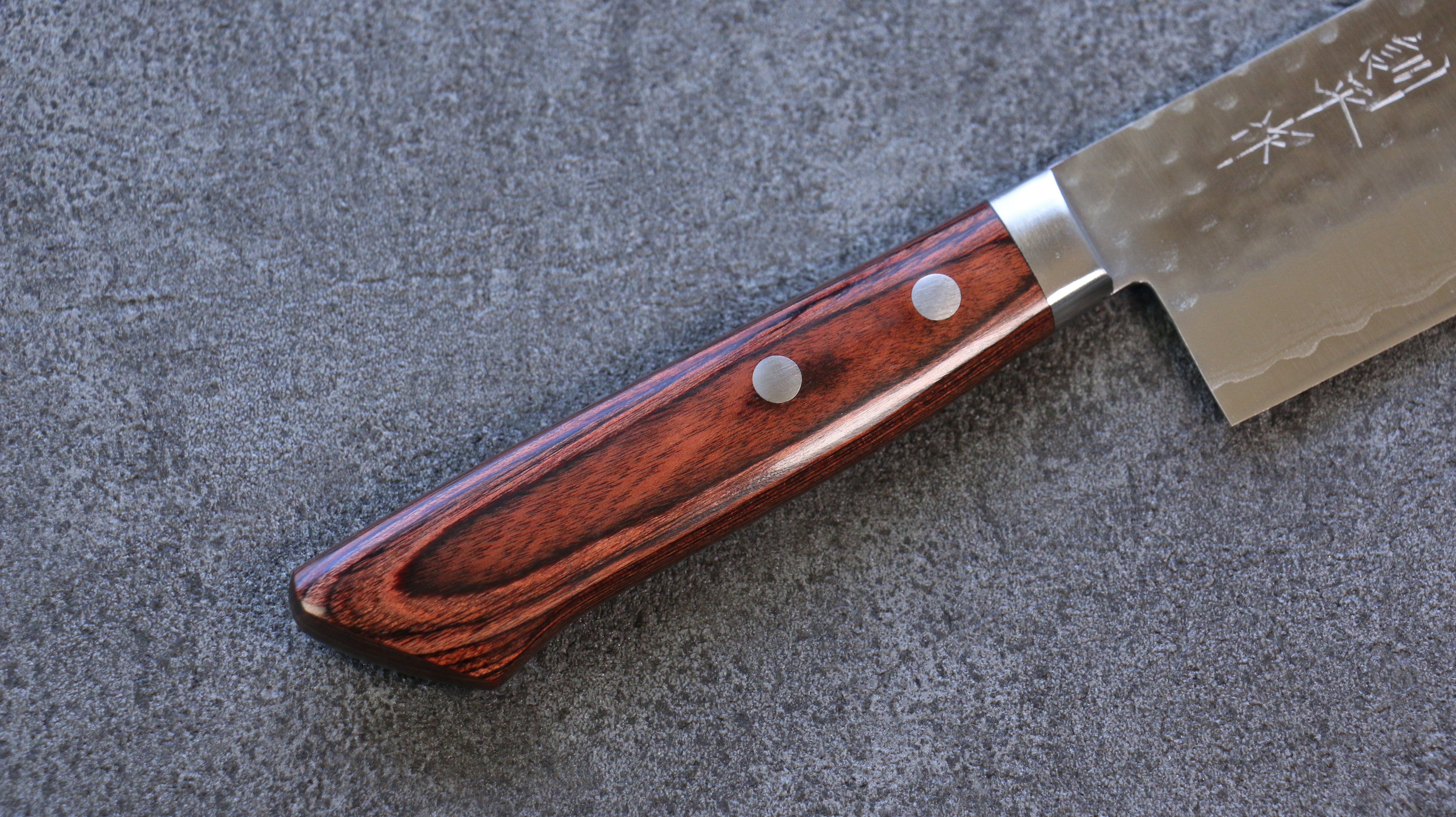Premium Kunihira Kokuryu VG10 Hammered Damascus Usuba Knife 165mm with Mahogany Handle - Japanese Chef Knife for Slicing, Dicing & Precision Vegetable Cutting