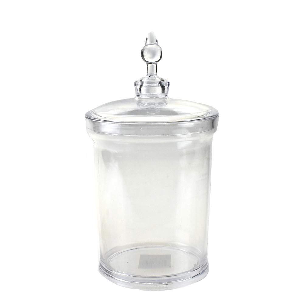 Homeford Clear Plastic Cylindrical Candy Jar with Airtight Lid - 11.5 Inch Large Kitchen Storage Container for Candy, Cookies & Baking Supplies | Perfect for Pantry Organization, Party Treats & Bulk Food Storage