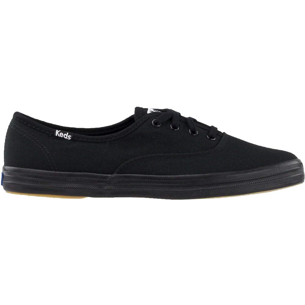 Keds Women's Champion Originals Lace-Up Sneakers - Comfortable Casual Shoes for Everyday Wear - Black - Size 5 B - Perfect for Walking, Work & Weekend Outfits