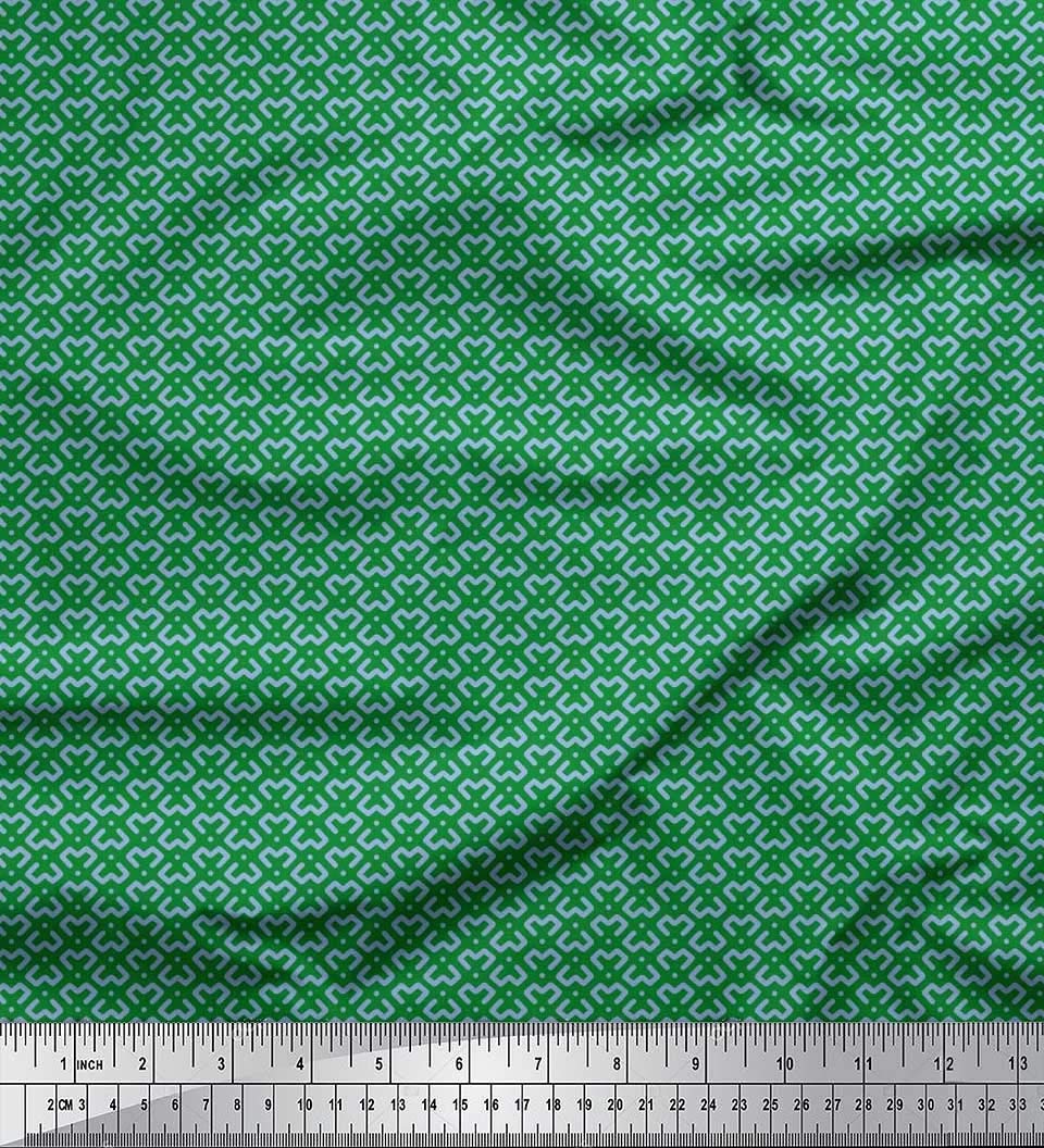 Soimoi Moss Georgette Brown Fabric by The Yard - 42 Inch Wide Dot & Geometric Print Fabric for Dresses, Curtains & DIY Crafts - Modern Fusion Printed Fabric for Sewing Projects