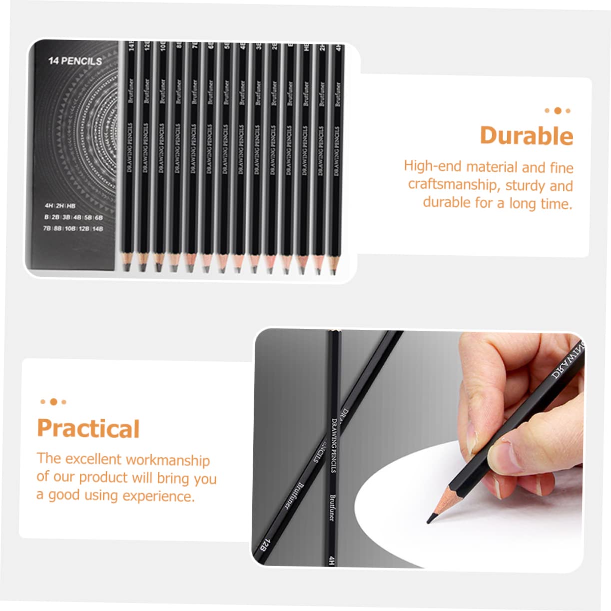 NUOBESTY 28-Piece Sketch Pencil Set - Professional Graphite Drawing Pencils for Artists, Sketching & Doodling | Perfect for Beginners, Art Classes & Creative Projects