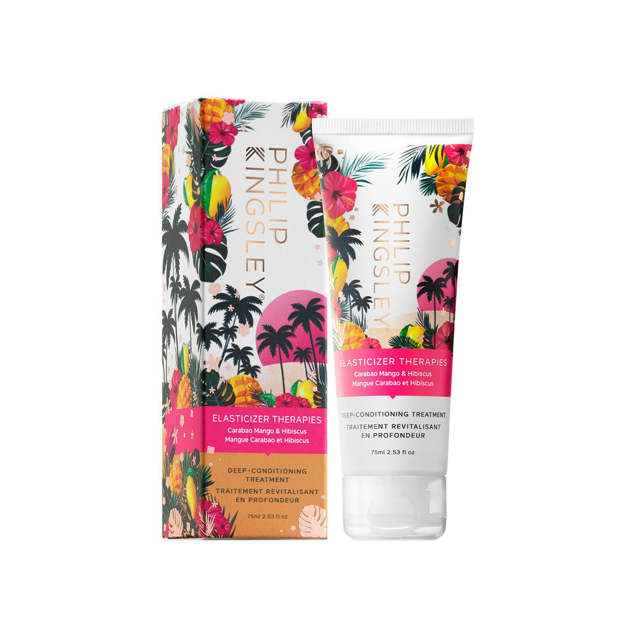 Carabao Mango and Hibiscus Hair Elasticizer - Natural Hair Repair Treatment for Dry, Damaged Hair - Perfect for Salon Quality Results at Home