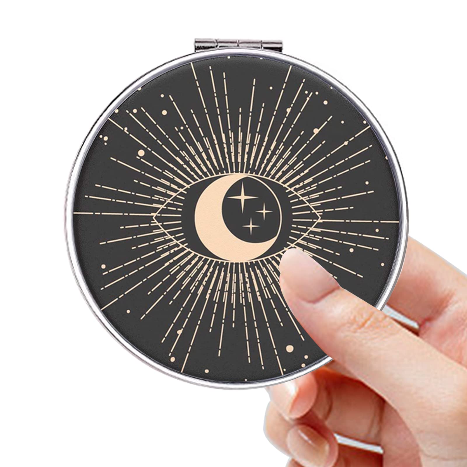 Acedada Portable Compact Mirror for Women - Double-Sided 1x/2x Magnifying Travel Makeup Mirror with Folding Design, Pocket-Sized Purse Mirror for Girls (Ideal for Travel, Home, Office & Gift Giving)