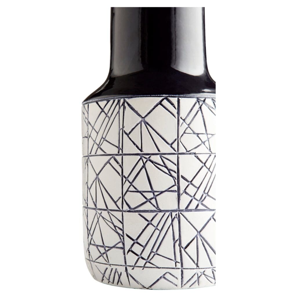 Cyan Design 11126 Dark Zenith Vase - Blue and White Ceramic Floor Vase, Large Home Decor for Living Room, Bedroom & Office Decorations