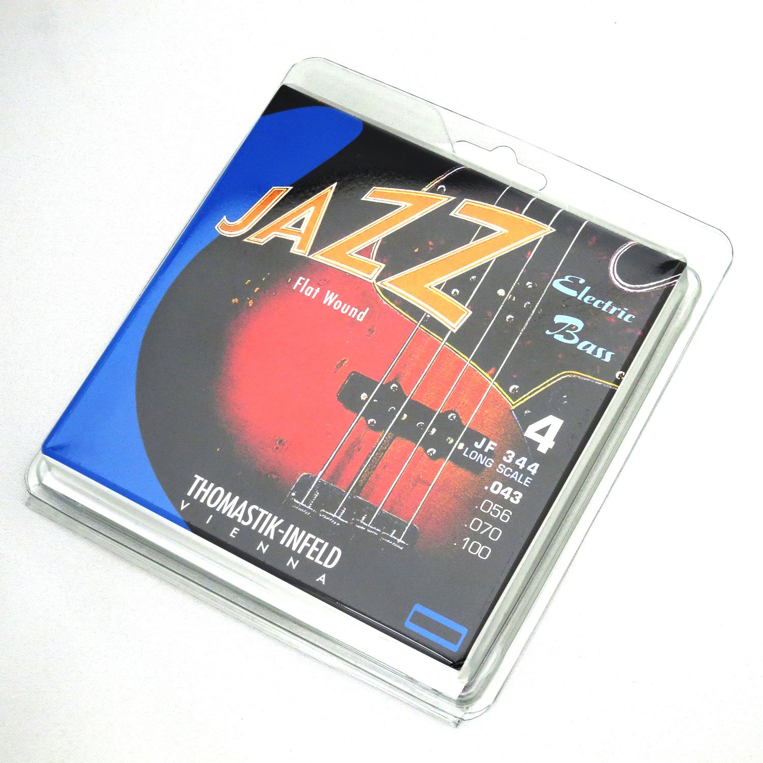 Thomastik-Infeld Flatwound Bass Guitar Strings Set - JF34043/JF34056/JF34070/JF34100 for Rich Warm Jazz Tone - Premium Durable Vienna-Made Strings - Perfect for Jazz, Blues & Studio Recording