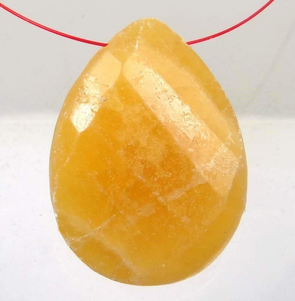 40x30mm Natural Honey Jade Briolette Teardrop Pendant Bead for DIY Jewelry Making - Handcrafted Gemstone Beads for Necklaces, Earrings & Bracelets - Perfect for Boho, Wedding & Gift Jewelry Designs