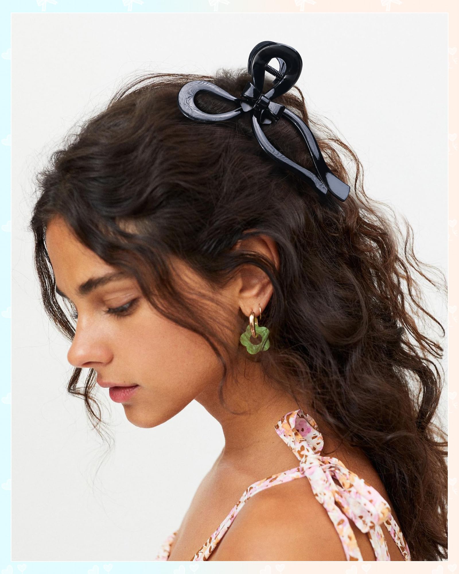 4 PCS Large Bow Hair Clips for Women - 5