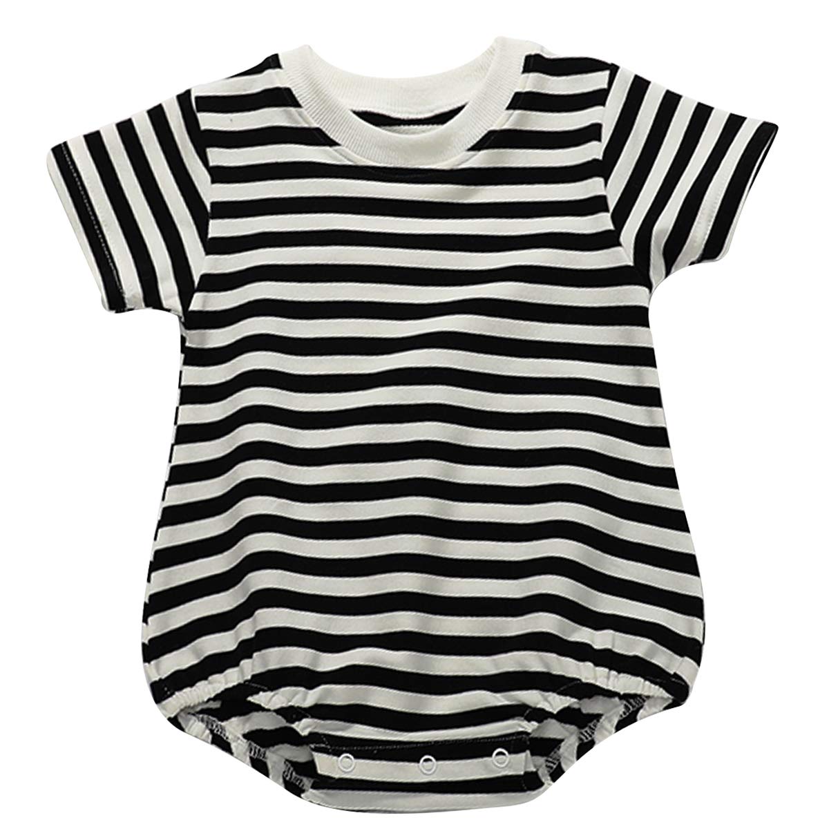 Famuka Striped Unisex Baby Rompers - Soft Cotton Summer Shirts for Boys & Girls - Perfect for Playtime, Beach & Outdoor Activities