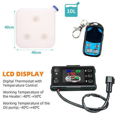 12V 5KW Diesel Air Heater with LCD Thermostat & Remote Control - Portable Heating for Caravan, Motorhome, RV, Boat, and Winter Camping