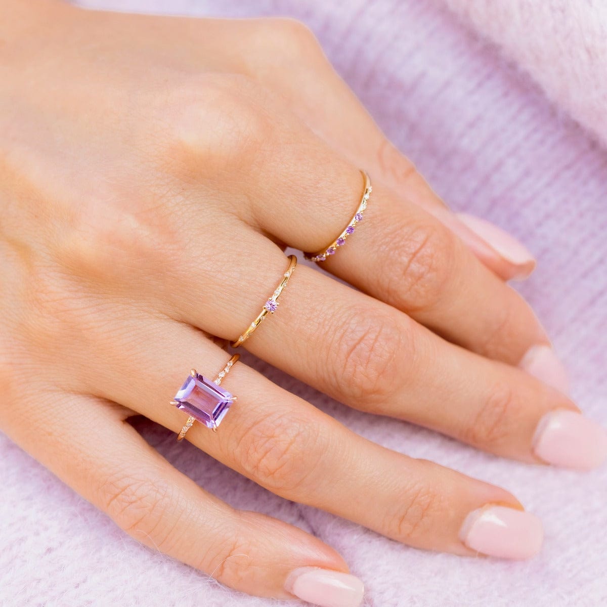 Dainty Starry Birthstone Ring - Elegant Zodiac Jewelry for Women, Personalized Gift for Her - Perfect for Birthdays, Anniversaries & Special Occasions