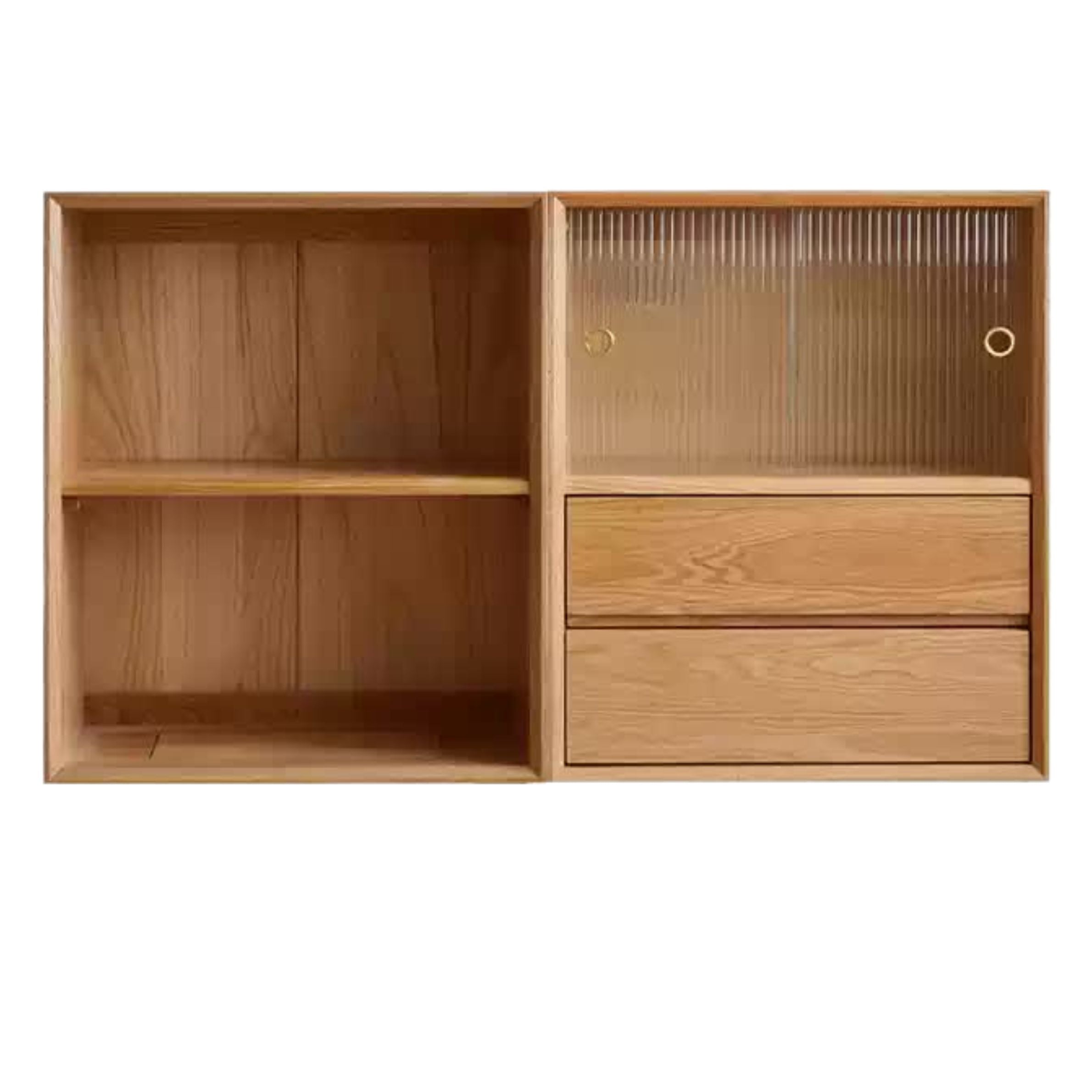 Oak Solid Wood Modern Creative Bookcase - Stylish Storage for Books & Home Decor | Perfect for Living Room, Office & Study Spaces