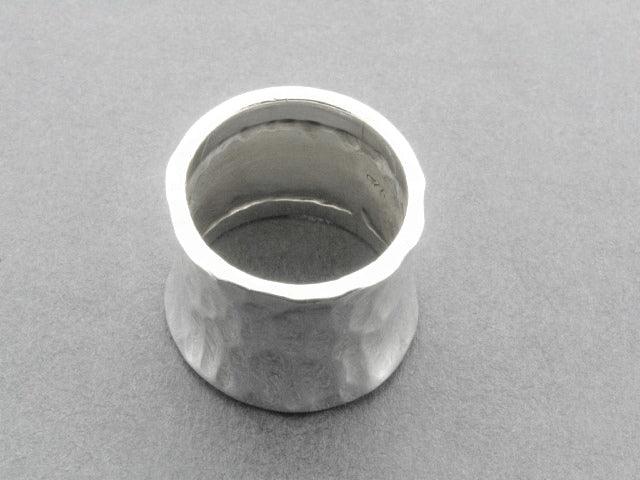 Hammered Concave Ring - Sterling Silver 925 Jewelry for Women, Boho Chic Handmade Ring for Everyday Wear & Special Occasions