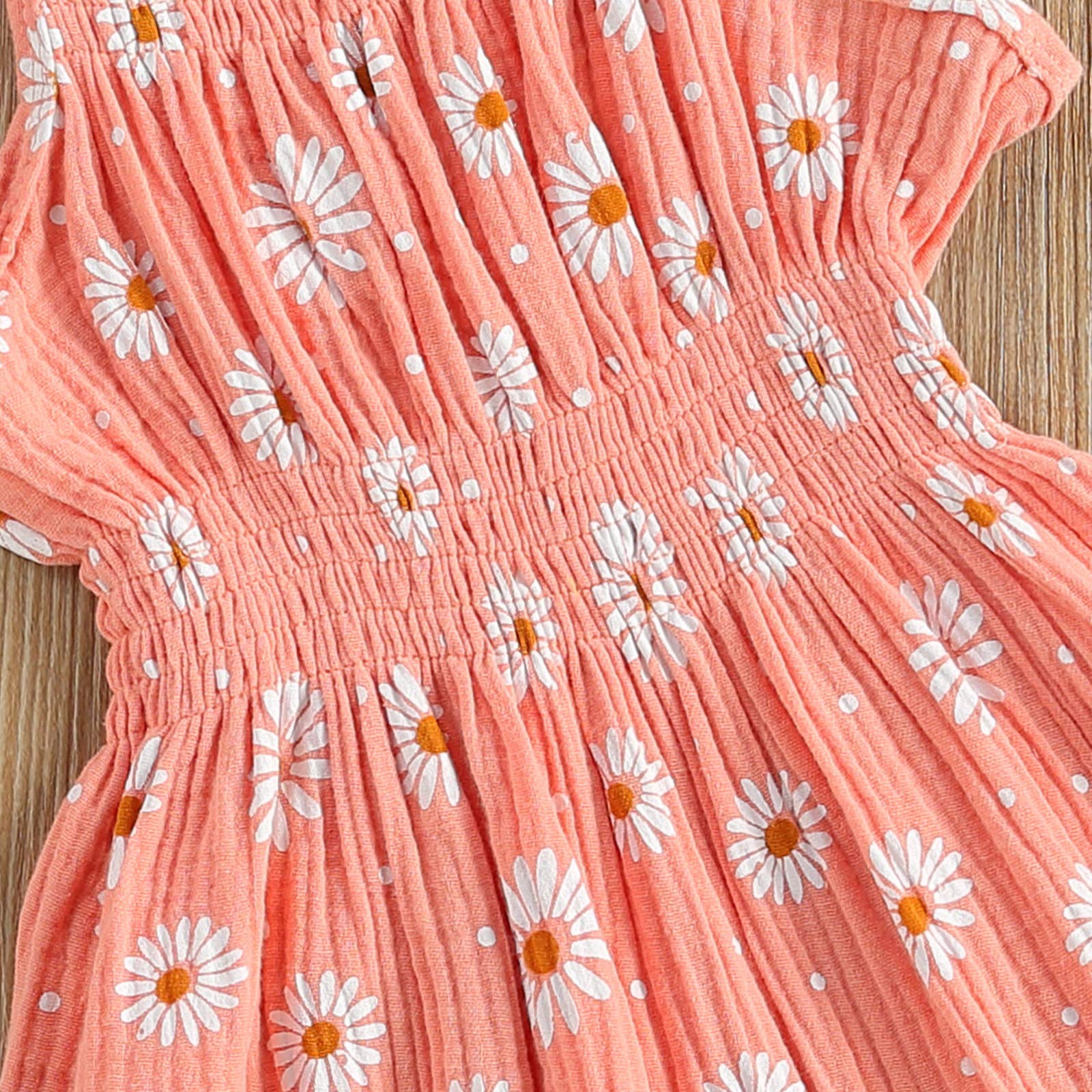Summer Baby Girl Romper - Sleeveless Halter Floral Jumpsuit for Infants | Cute One-Piece Outfit for Beach, Park & Playtime