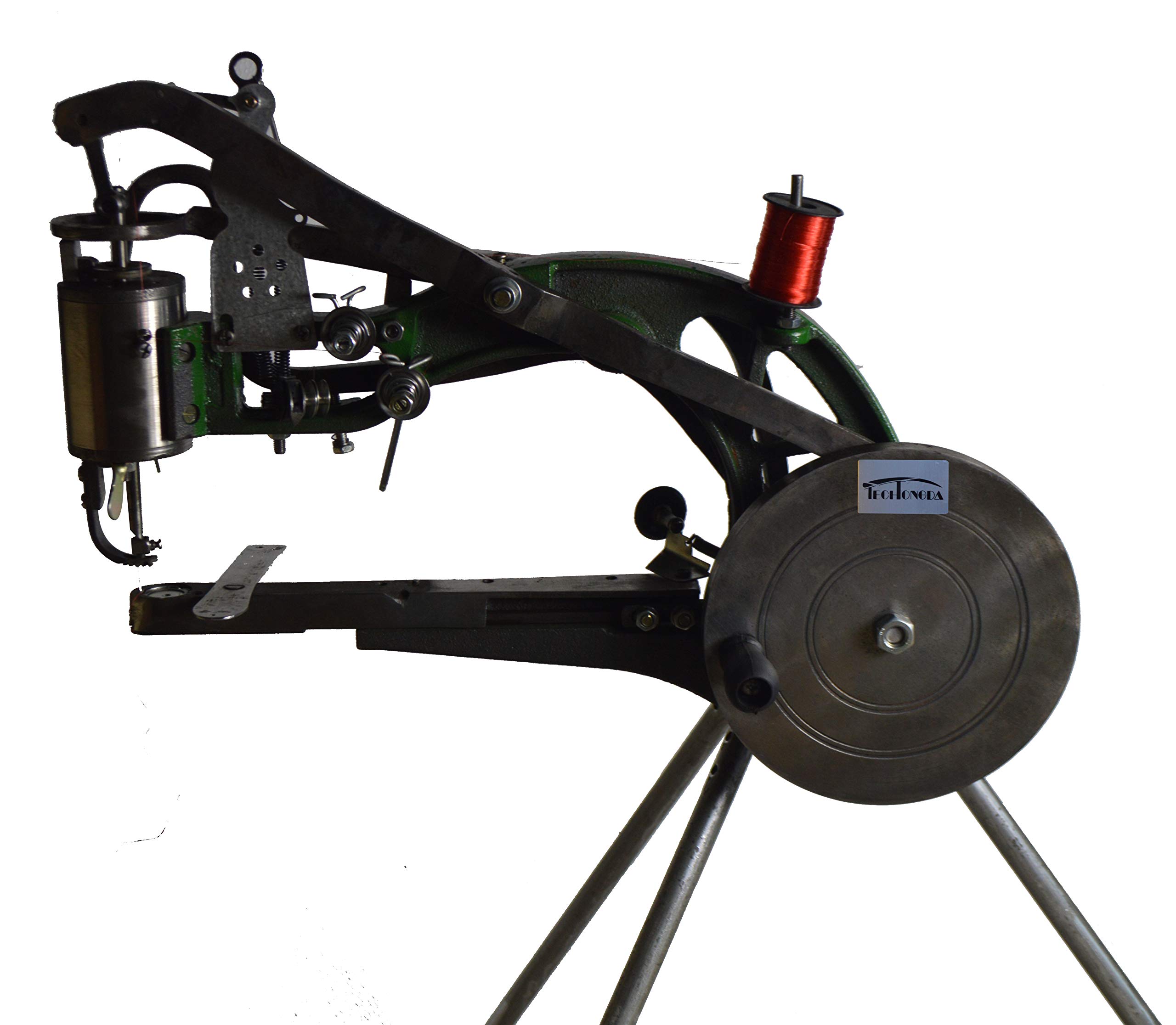 Heavy Duty Manual Shoe Repair Machine - Dual Cotton & Nylon Thread Sewing Machine with Adjustable Tripod Stand - Perfect for Cobbler Shops, Leather Crafting & DIY Shoe Repairs at Home