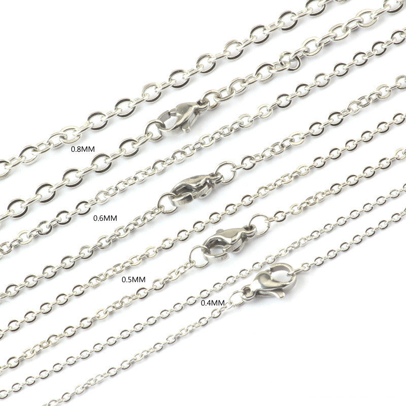 Premium Stainless Steel O Chain Necklace for Women & Men - Durable Hypoallergenic Jewelry for Everyday Wear, Layering & Gifts