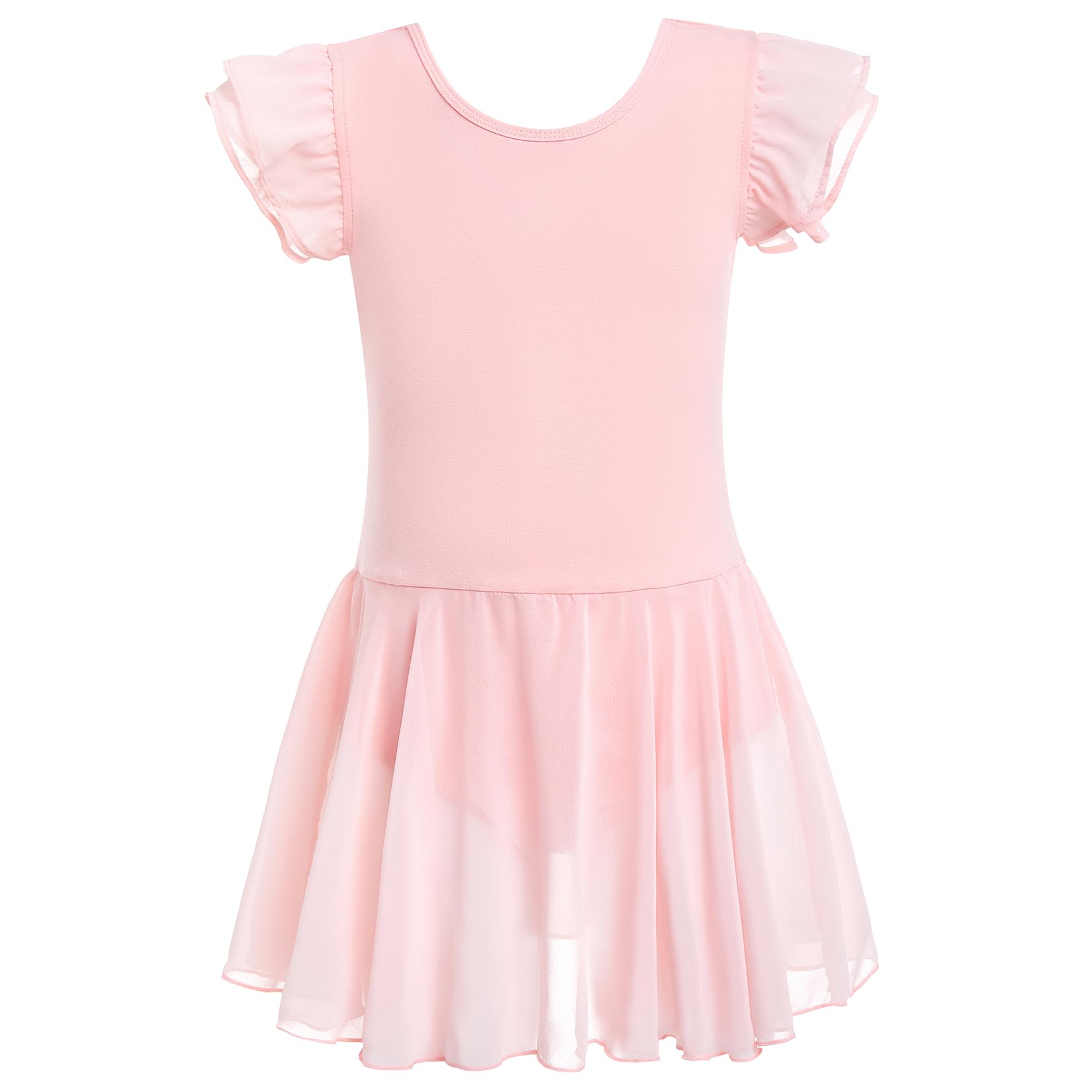 HiDance Girls' Ballet Leotard with Skirt - Dance Tutu Outfit for Ballet Class, Recital & Performance - Soft Stretch Ballet Costume for Toddler to Teen Ballerinas