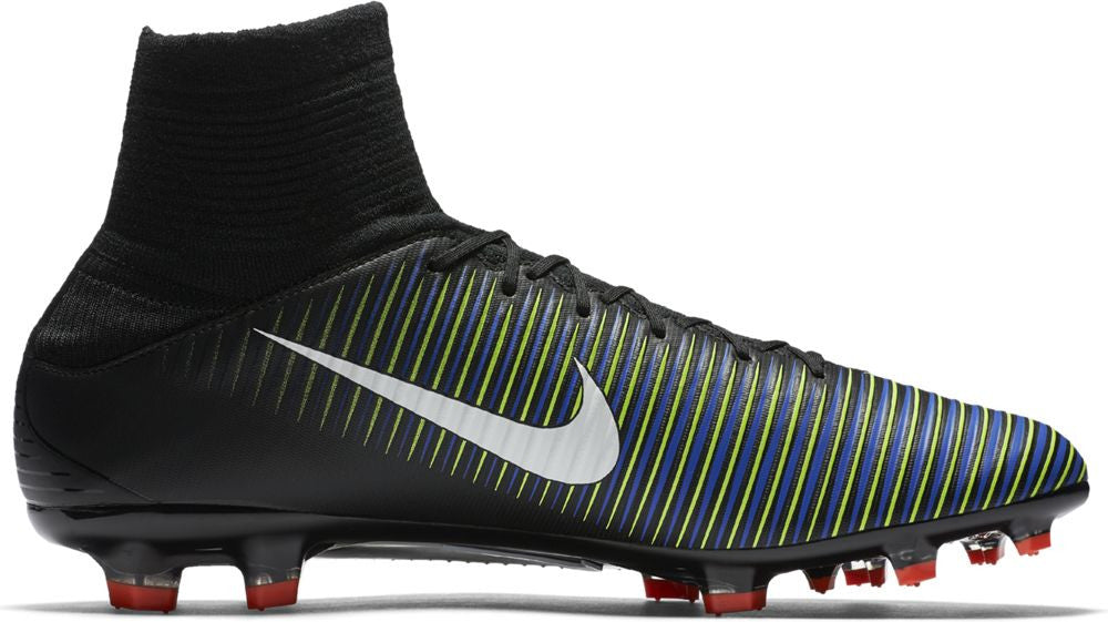 Nike Mercurial Veloce III Dynamic Fit FG Soccer Cleats - Black/Electric Green - Lightweight Football Shoes for Men - Perfect for Turf & Firm Ground Soccer Matches
