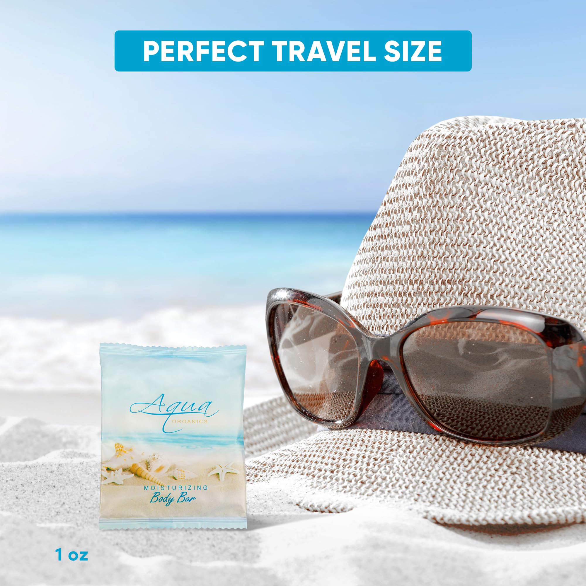Travel Size Bar Soap - 1 oz Bulk Pack (Case of 500) | Hotel Amenities, Beach Essentials & Camping Toiletries | Perfect for Hospitality, Vacation & Outdoor Use