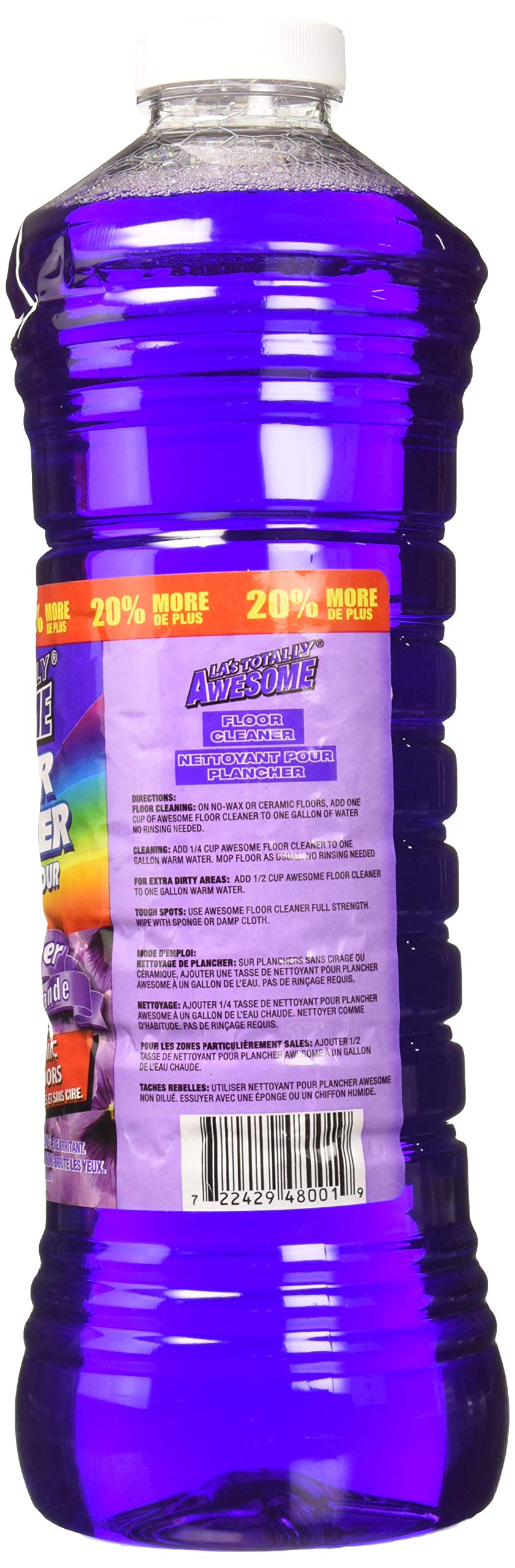 LA's Totally Awesome 230 Lavender Floor Cleaner - 40 oz Bottle | All-Purpose Hard Surface Cleaner for Tile, Wood & Laminate Floors | Fresh Scent & Powerful Cleaning